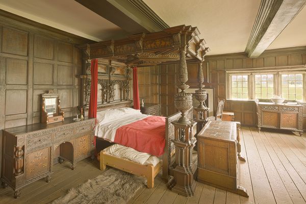 Carved Four-Poster Bed (Made to Order)