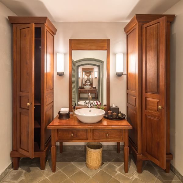 Teak Vanity Unit with Mirror